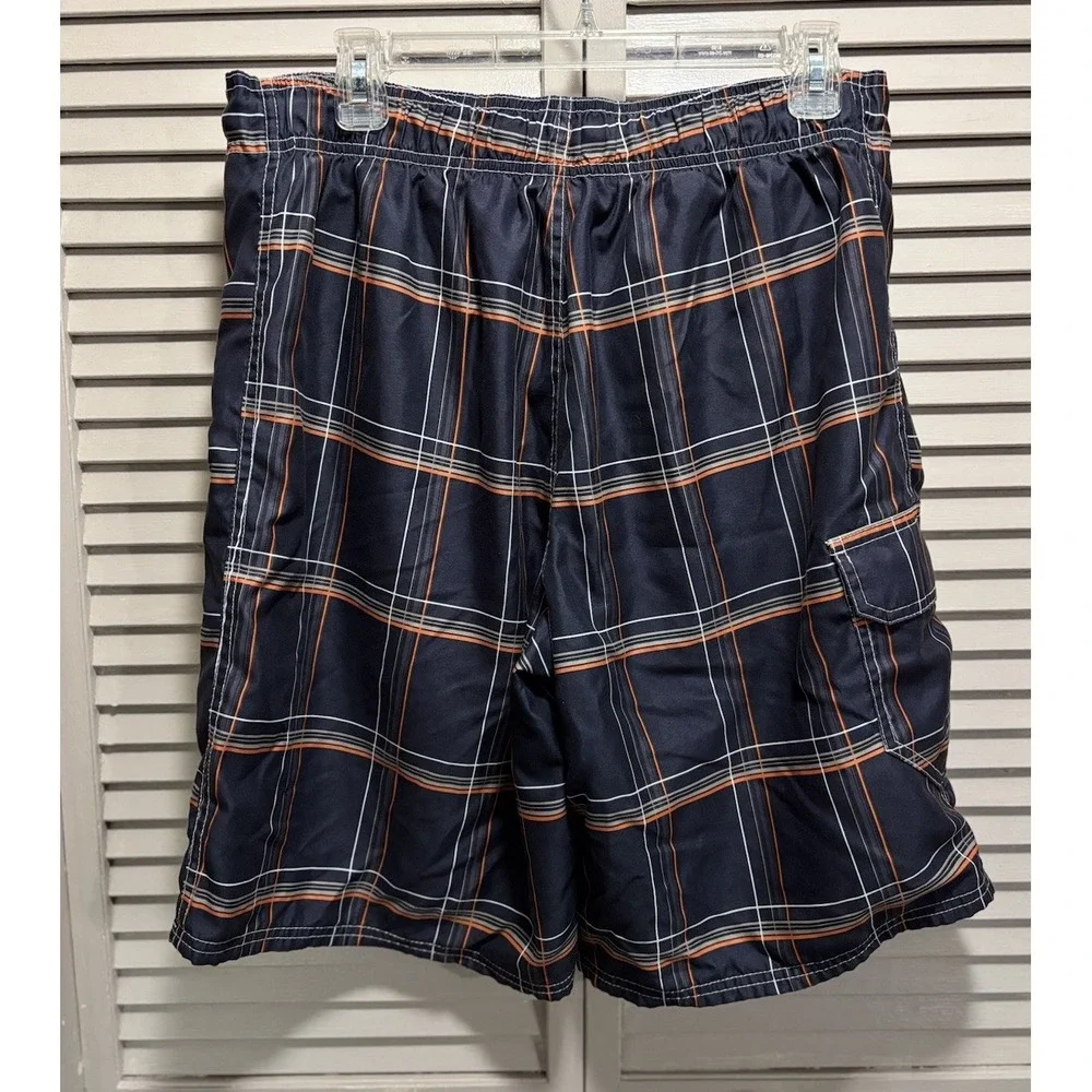 OP Swim Shorts Mens‎ Size M (32-34) Lined Elastic/Tie Waist Pockets Mid Rise